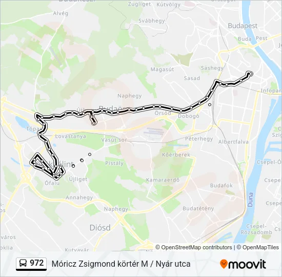 972 Bus Line Map