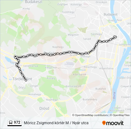 972 Bus Line Map