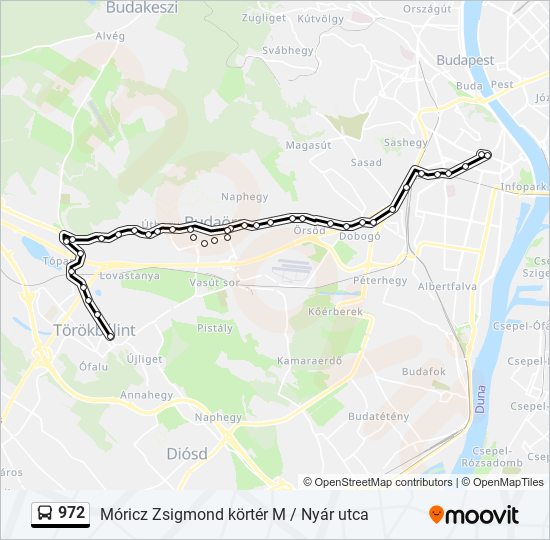 972 bus Line Map