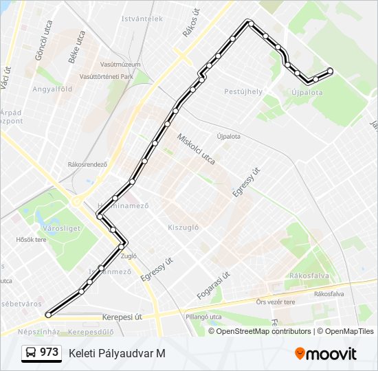 973 bus Line Map