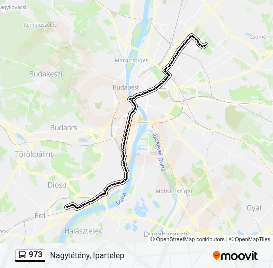 973 Bus Line Map