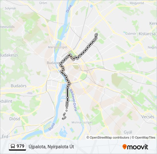 979 autóbusz Vonal Térkép