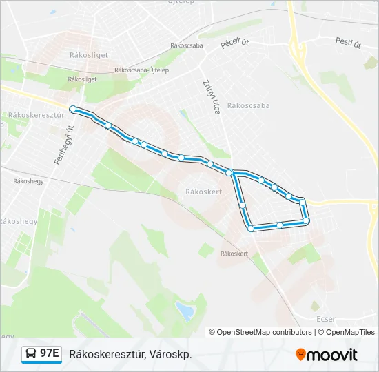 97E Bus Line Map