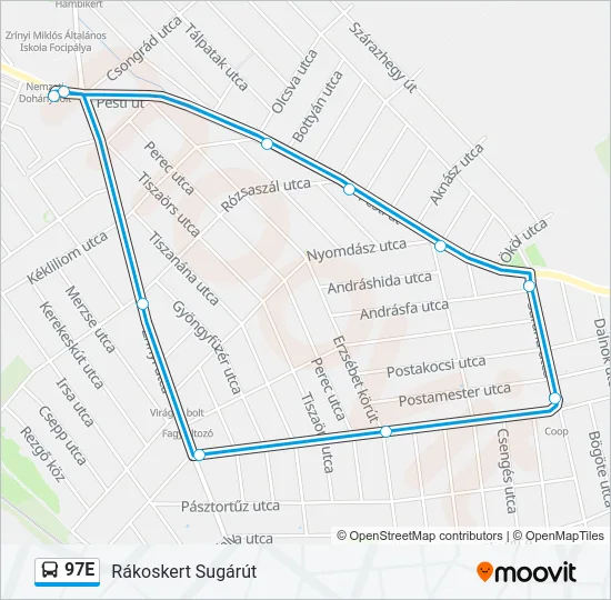 97E Bus Line Map