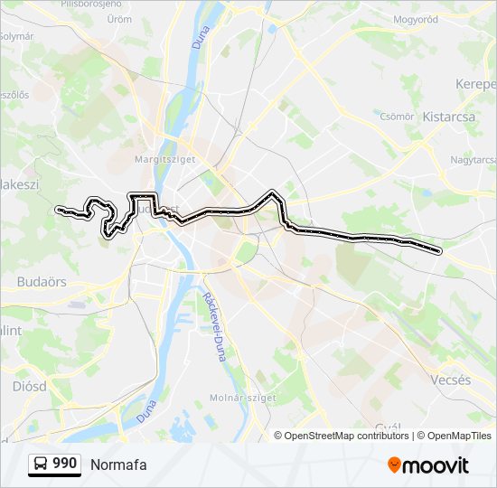 990 bus Line Map