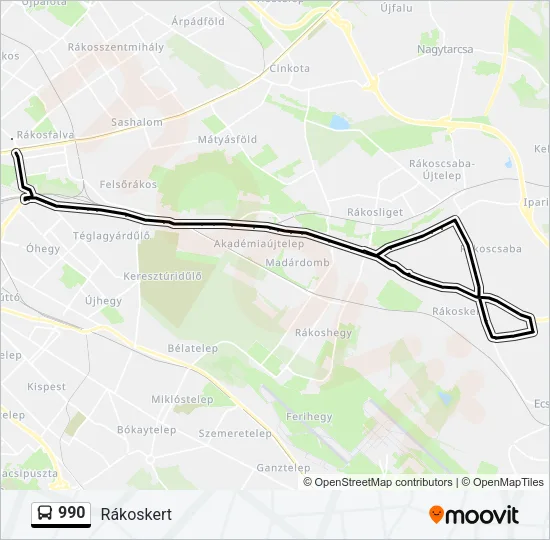 990 Bus Line Map
