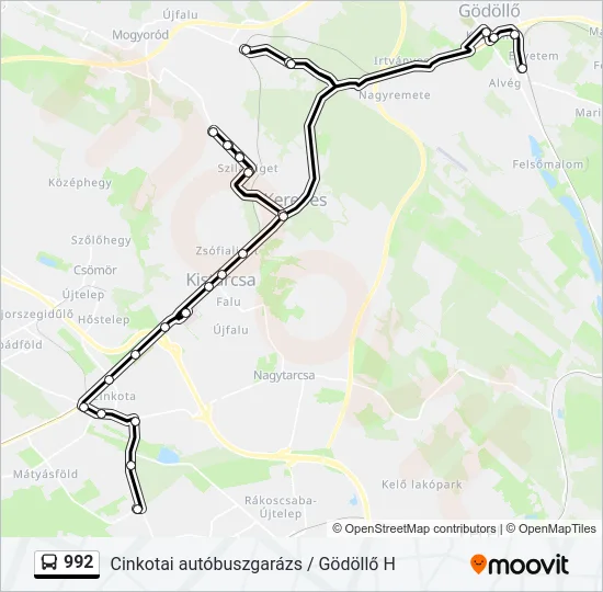 992 Bus Line Map