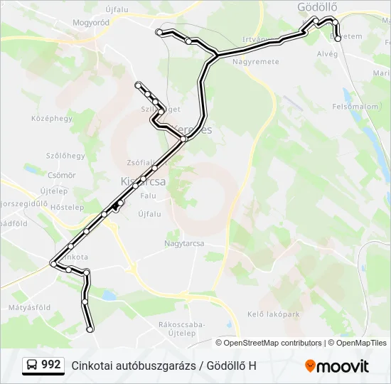 992 Bus Line Map