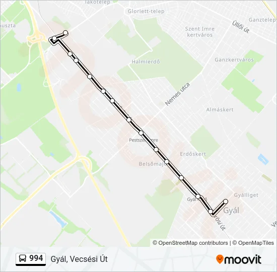 994 Bus Line Map