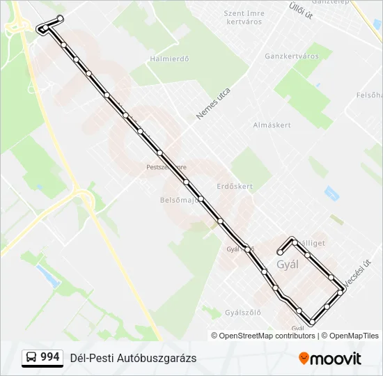 994 Bus Line Map