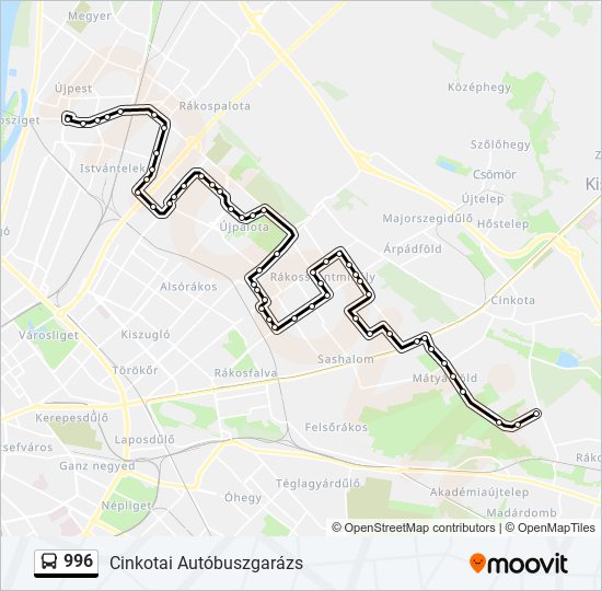 996 bus Line Map