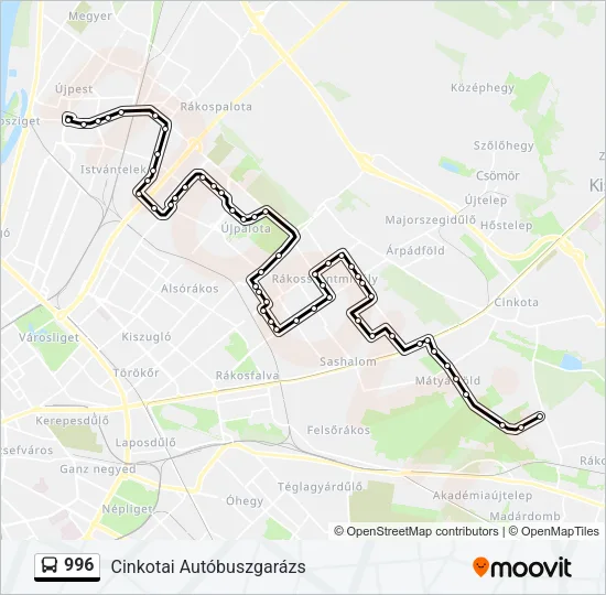 996 Bus Line Map