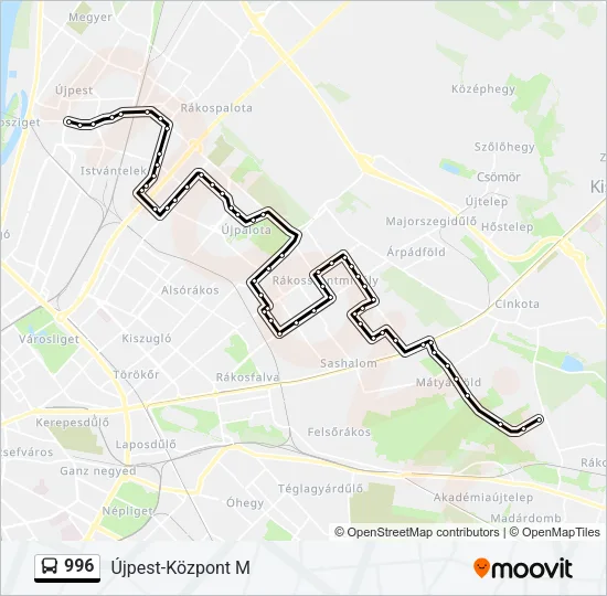 996 Bus Line Map