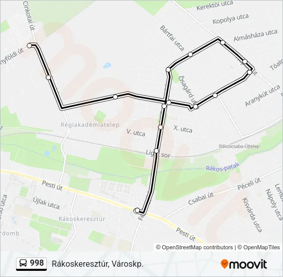 998 Bus Line Map