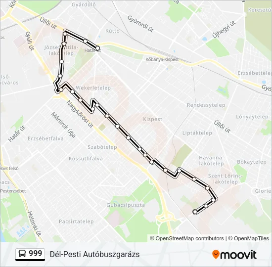 999 Bus Line Map