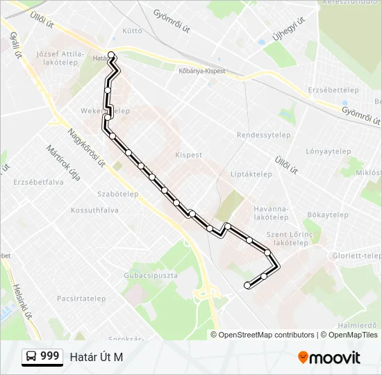 999 Bus Line Map