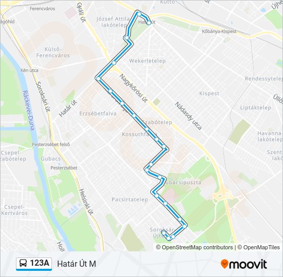 123A bus Line Map