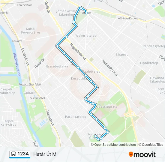 123A Bus Line Map