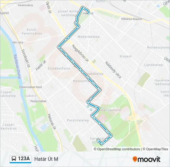 123A Bus Line Map