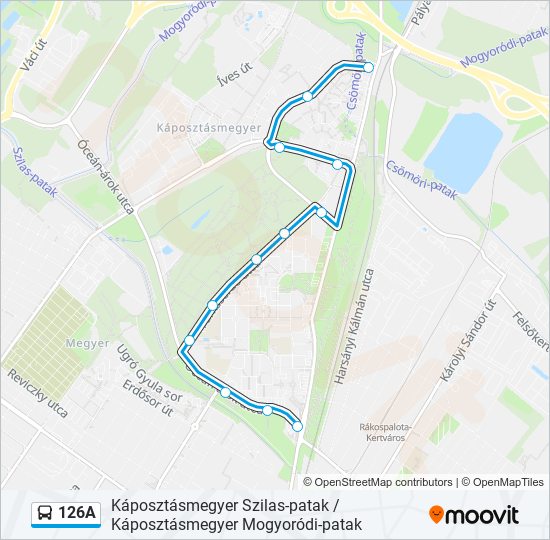 126A bus Line Map