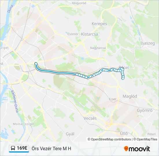 169E Bus Line Map