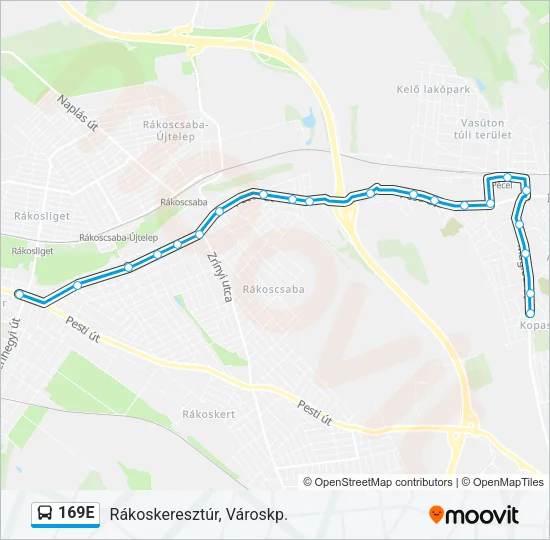 169E Bus Line Map