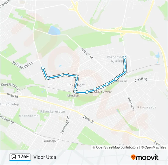 176E Bus Line Map