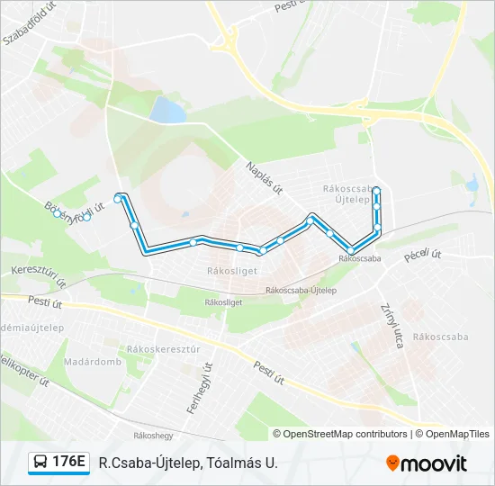 176E Bus Line Map