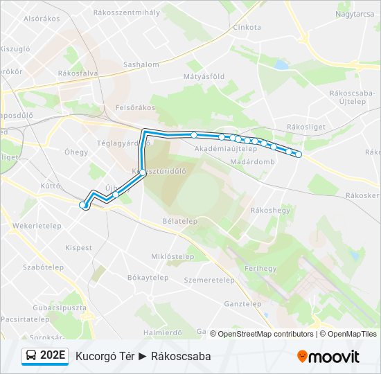 202E bus Line Map