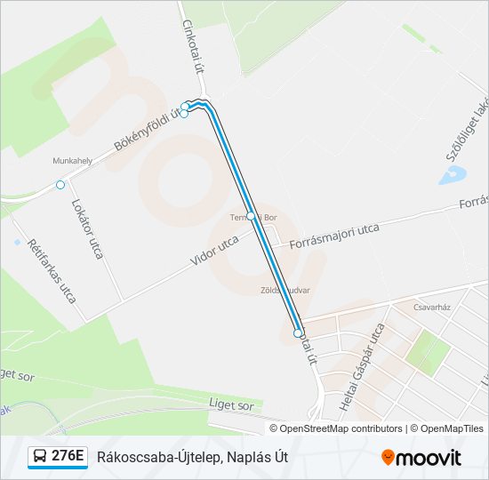 276E bus Line Map