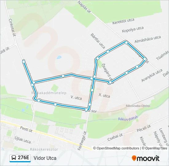 276E Bus Line Map