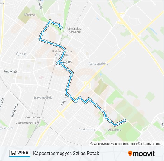 296A bus Line Map