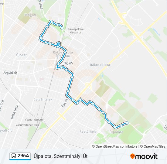 296A bus Line Map