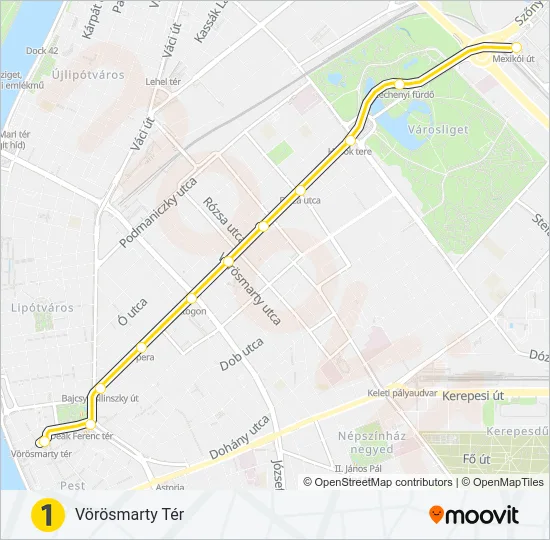 M1 Metro Line Map