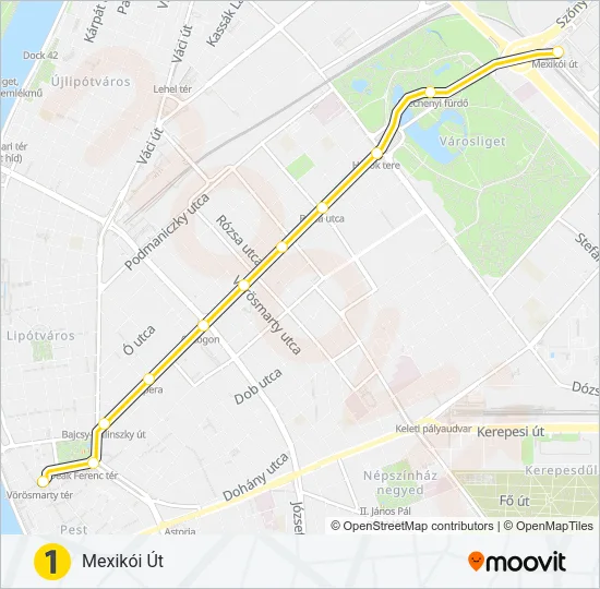 M1 Metro Line Map