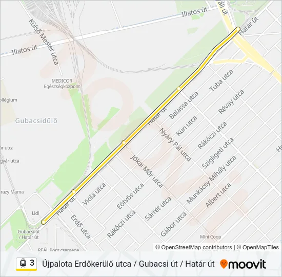 3 Light Rail Line Map