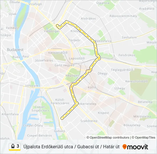3 Light Rail Line Map