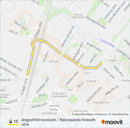 12 light rail Line Map