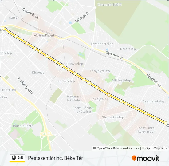 50 Light Rail Line Map