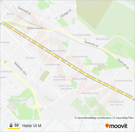 50 Light Rail Line Map