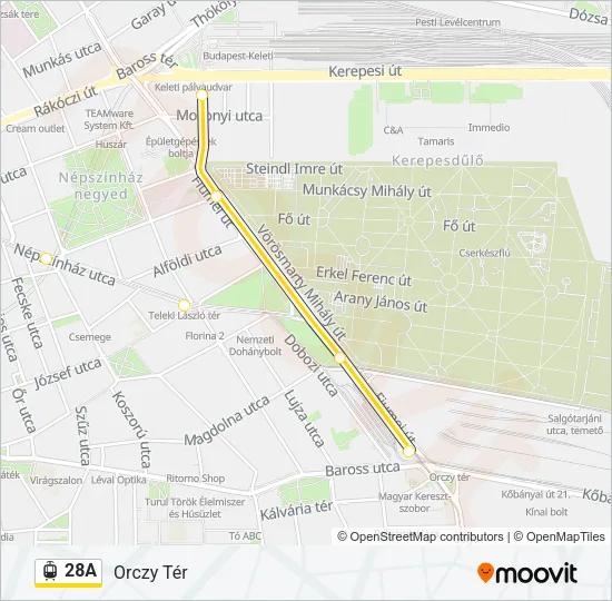 28A Light Rail Line Map