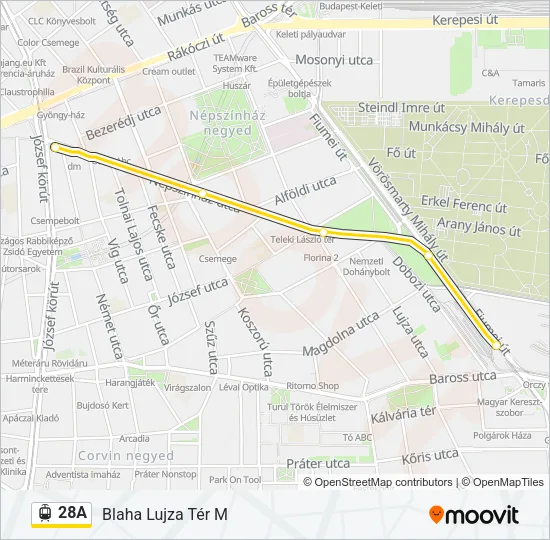 28A Light Rail Line Map