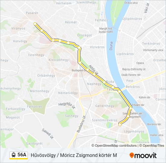 56A villamos Vonal Térkép