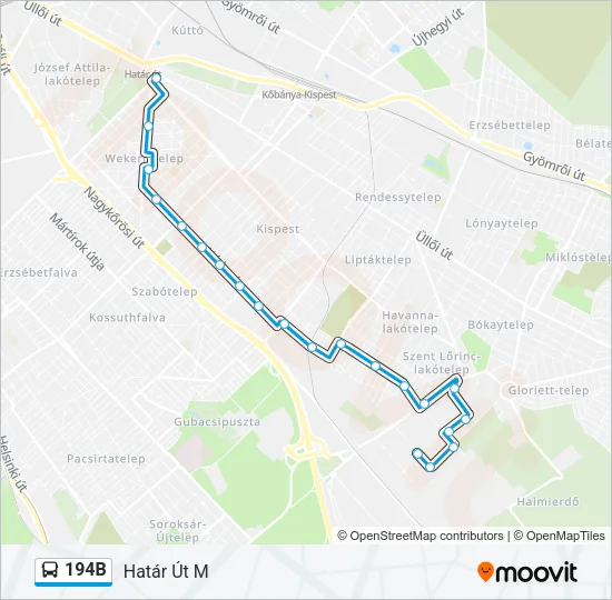 194B Bus Line Map