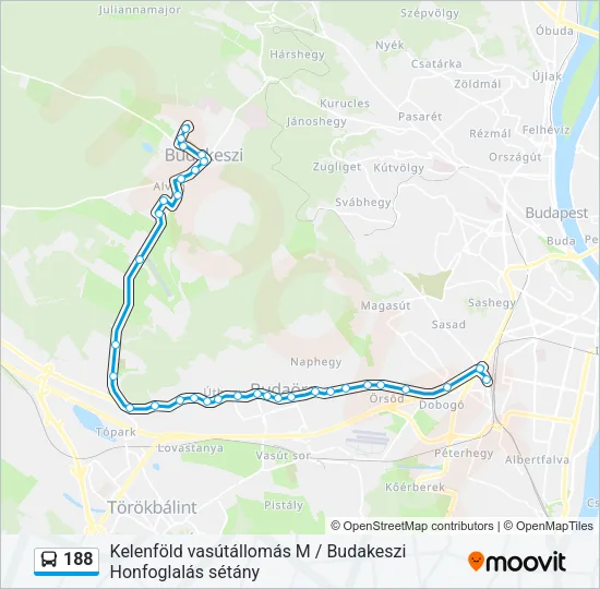 188 Bus Line Map