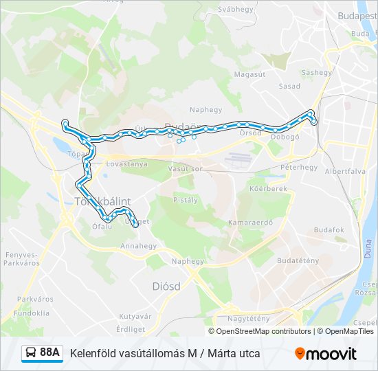 88A bus Line Map