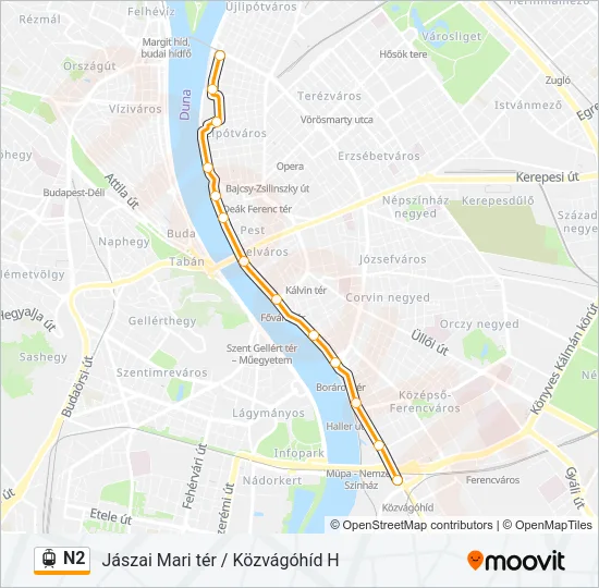 N2 Light Rail Line Map