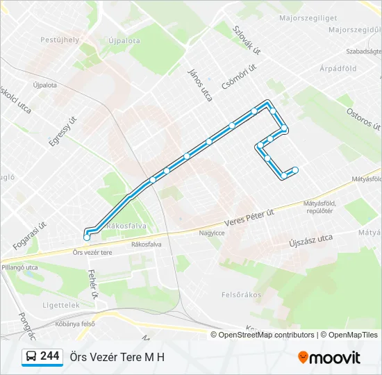 244 Bus Line Map