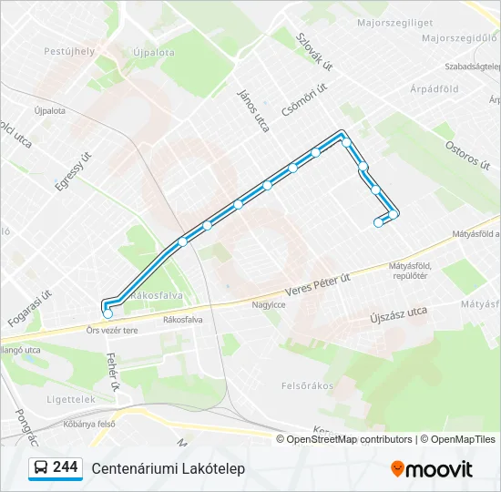 244 Bus Line Map