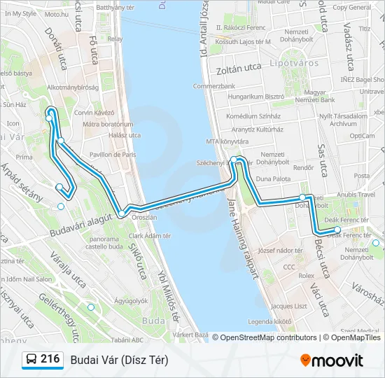 216 Bus Line Map